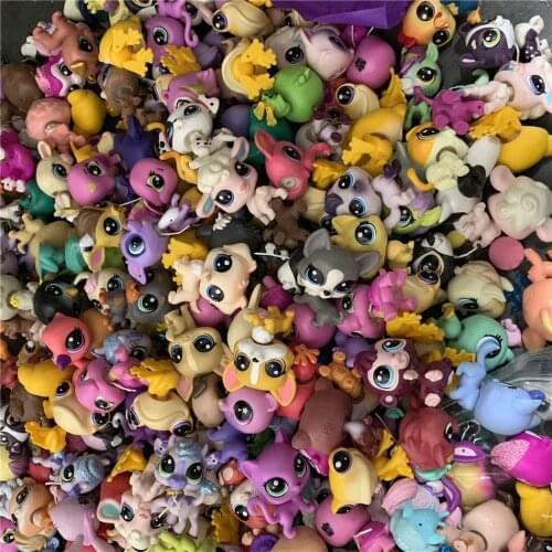 Lot Random 30 LPS Animal Doll Puppy Cat Deer Fish Little Monkey Pet Shop Action Figures Toys Children Xmas Gift
