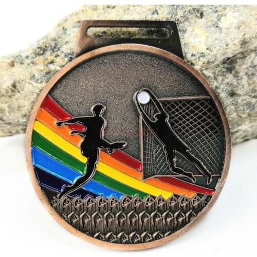 Football Medal Metal Ship Gold And Silver Bronze Club Kindergarten Factory Sports Competition 2021