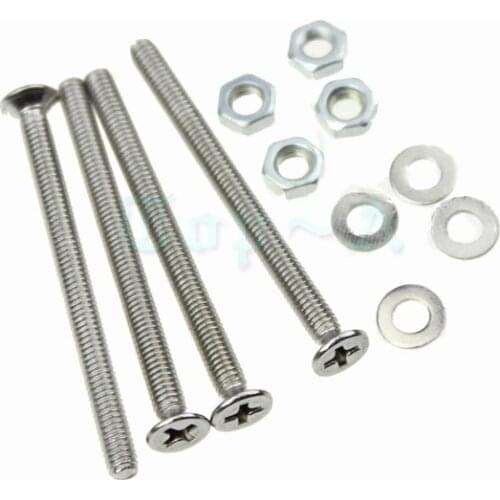 Gdstime 10pcs Lot Metric M4x40 mm 304 Stainless Steel Cross Recessed Phillips Head Screws for PC Computer Case Fan 120mm