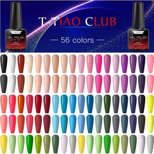 T-TIAO CLUB Colors Nail Gel Polish Soak Off UV LED Nail Gel Varnish For Manicure Semi Permanent Gel Paint Nail Art Lacquer