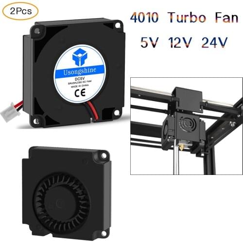 Turbine Fan Hydraulic 5V 12V 24V 40mm*10mm 4010 DC Turbo Fan Bearing Blower Radial Cooling Fans for Creality CR-10 Ender 3 Kit
