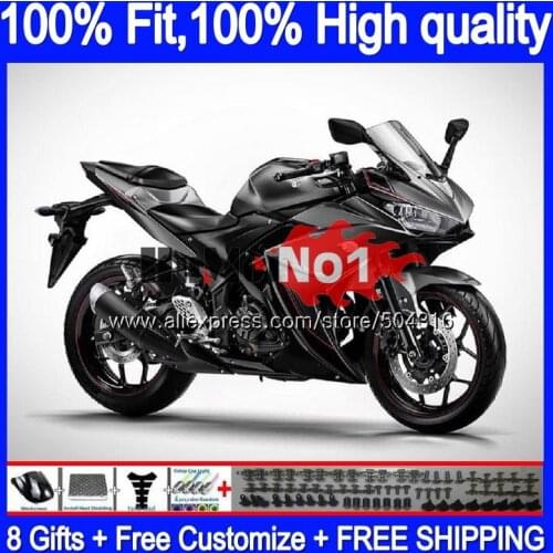 Injection For YAMAHA YZF R3 R25 R3 R 25 YZF-R3 YZFR25 55MC.14 Glossy grey YZF-R25 YZFR3 2014 2015 2016 2017 14 15 16 17 Fairing