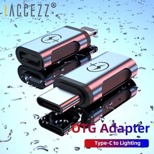 !ACCEZZ OTG Phone Adapter Lighting Male To Type-C Cable For iphone XS USB C To lighting Connector For Huawei P30 Cable Converter