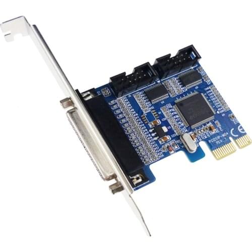 PCIE PCI-E to Dual serial port card DB9 RS232 2-Port LPT parallel port X1 serial card 2 Serial COM expansion card