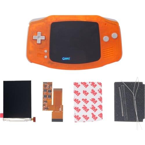 FOR GBA IPS LCD V2 KIT AND HOUSING FOR GAME BOY ADVACNE GBA V2 WITH SHELLS BACKLIGHT
