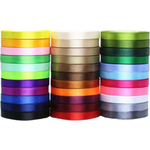 25 yards/roll) Single Face Satin Ribbon Webbing Decoration Gift Christmas Ribbons (6/10/12/15/40/50mm)