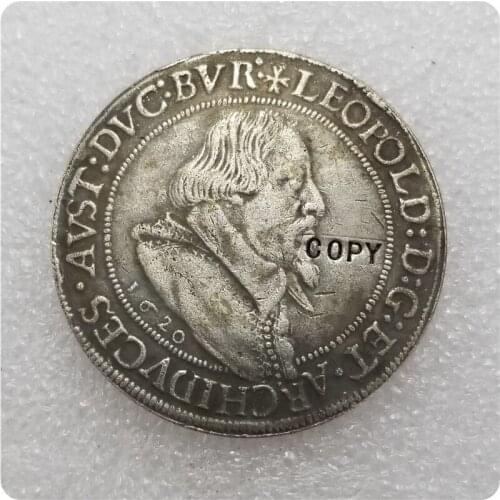 Leopold V, Archduke of Further Austria 1620 Coin Medal COPY