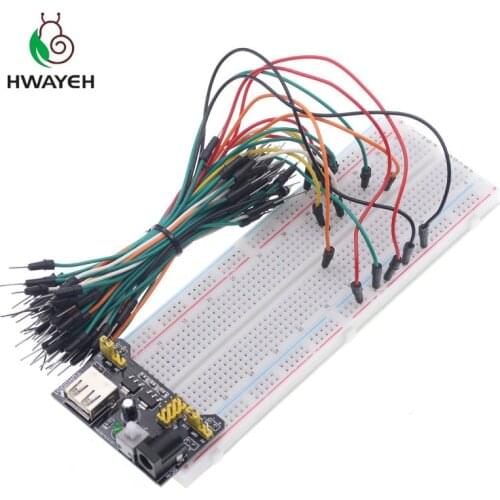 3.3V/5V MB102 Breadboard power module+MB-102 830 points Prototype Bread board for arduino kit +65 jumper wires wholesale