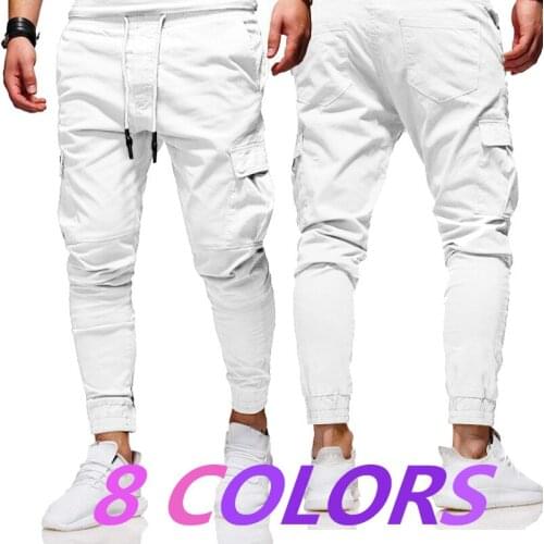 Men Fitness Gyms Pants Outdoor Casual Sweatpants Pencil Pants Drawstring Regular Trousers