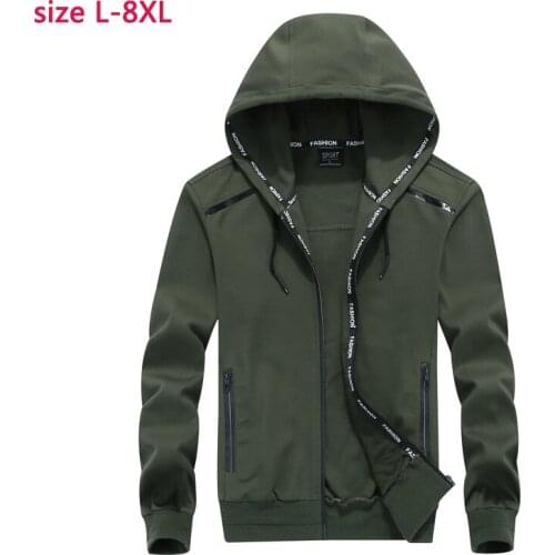 New arrival fashion Hooded Jacket Spring autumn Men Extra Large Fashion Cardigan Knitted Casual cotton Plus size LXL-7XL8XL9XL