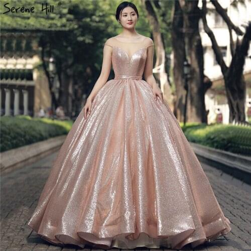 New Fashion Long Gliter Arabic Gold Formal Evening Prom Party Ball Gown Dress Engagement Abiye Gowns Dresses Abendkleider 2020