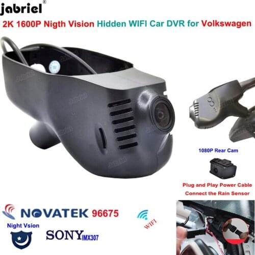 New 2K 1600P WIFI Dash Cam Car DVR for Volkswagen VW golf Polo Tiguan Passat for VW Touran Jetta Arteon Touareg Multivan Magotan