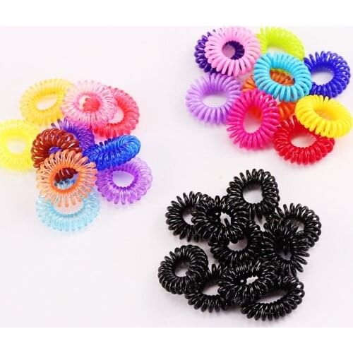 Nuevo 10 Unids/Lote Cinta De Goma Para La Cabeza Cuerda Forma Espiral Bandas Elásticas Cabello Niñas Accesorios Lazos Teléfono