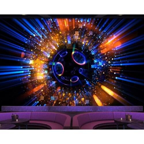 Papel de parede Cool Laser Light 3d modern wallpaper,living room bedroom sofa TV KTV bar club mural