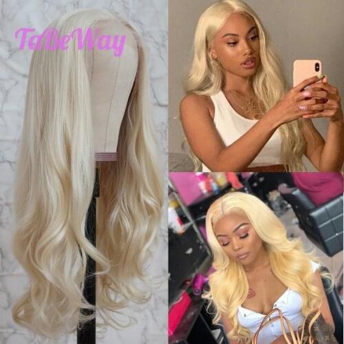 TaBeWay 13x6 Blonde Lace Front Wig Long Hair Body Wave Heat Resistant Glueless Synthetic lace front wigs for Black Women