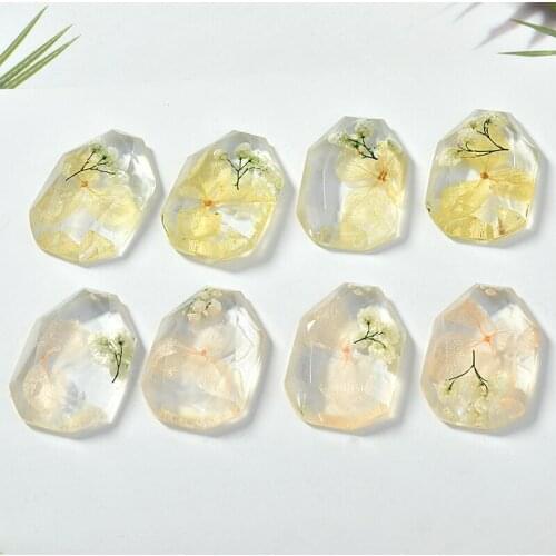 Transparent resin beads geometric shape flatback fashion charms diy jewelry earring/garment pendant accessory