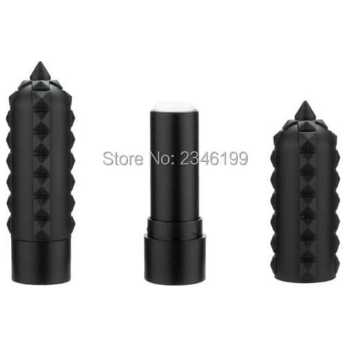 Empty Lip Balm Tube 12.1mm Wolf - teeth Clubs Lipstick Tube Unique Lip Balm Container Empty Black Lipstick Tube 50pcs