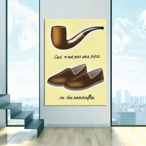 Hose and slippers Magritte imitation print abstract art poster