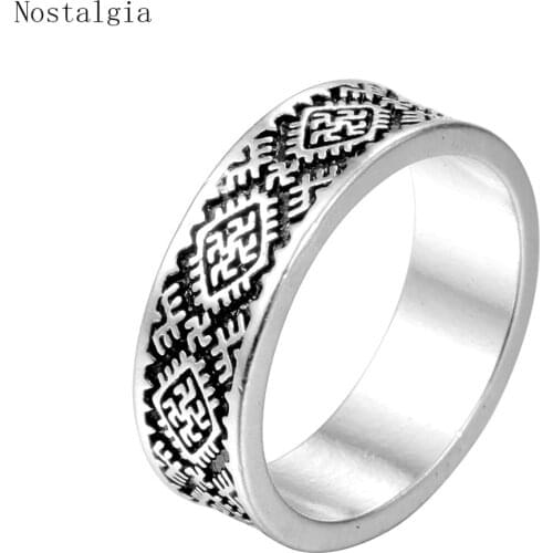 Nostalgia Slavic Symbol Overcoming Grass Fern Flower Wicca Men Women Signet Ring Size 9
