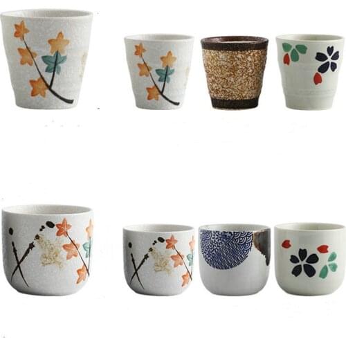 Vintage water mug Creative water cup ceramic tea drinking cup milk breakfast cup no handle cup restaurant cooking tableware