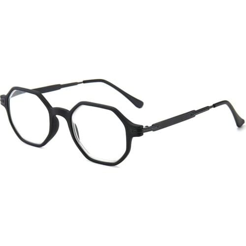 Vintage Hexagon Men Reading Glasses Anti Blue Light Presbyopic Eyewear Women Small Magnifier Retro Diopter Glasses +1.0 1.5 3.5