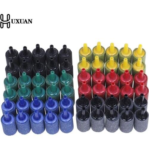 10pcs Cylinder Bubble Aeration Aerator Air Stone For Aquarium Fish Tank Decoration