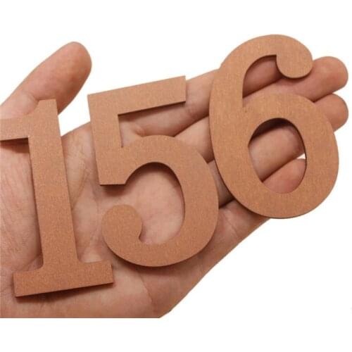 DIY Wooden Number Wood Chips for Number Plate Album Decoration DIY Wooden Plywood Art Craft Sticker Decorative Number Chip 10pcs