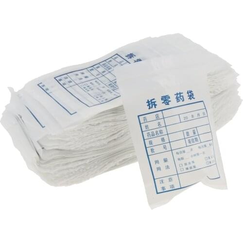 100Pcs Reclosable Small Pill Storage Container Bag For Medicine Write On