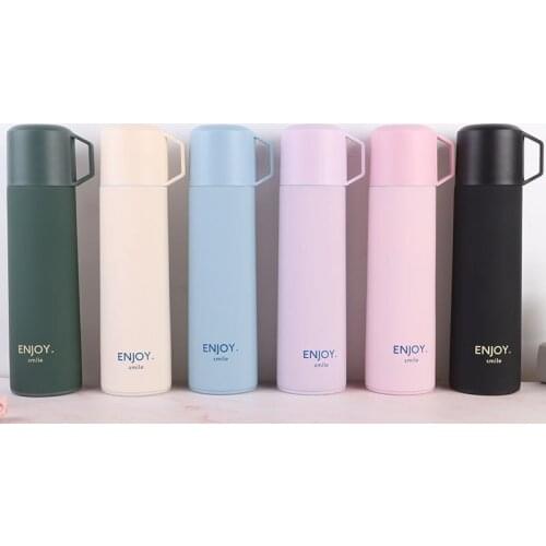 350/500ml Stainless Steel Thermos Mug Water Bottle For Girls Travel Vacuum Flasks Thermal Drinking Bottle Coffee Tea Mugs Cup