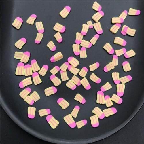 60g Banana Polymer Clay Slices Sprinkles for Kids Diy,Craft/Nail Art/Scrapbook Decoration,Filler Polymer Clay Embellishment