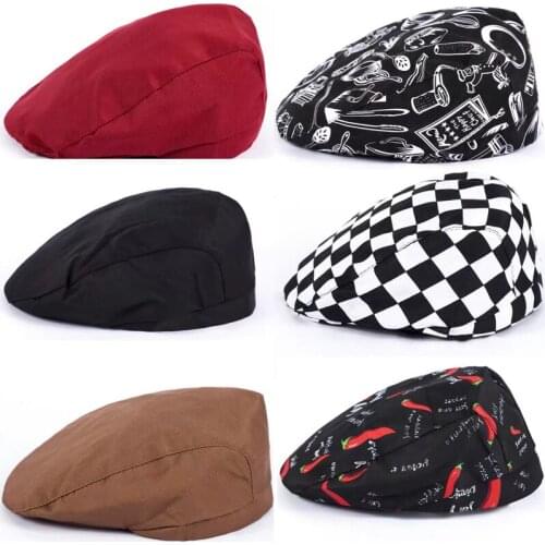 Chef Beret Hat Hotel Cafes Restaurant Chefs Waiter‘s Attendant Work Cleaning Cap Antifouling Breathable Cap
