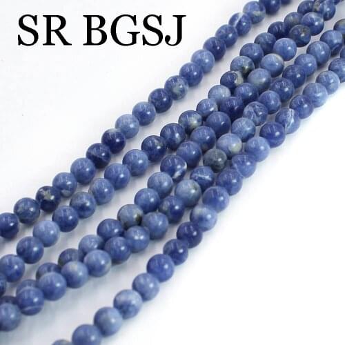 Free Shipping 6mm 5 Strands Wholesale Natural Stone Round Sodalite Loose Jewelry Making Beads 15inch