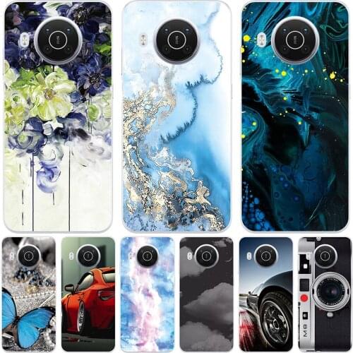 Phone Bags & Case For Nokia X10 X20 2021 6.67 Inch Cover Soft Silicone Fashion Marble Inkjet Painted Shell Capa