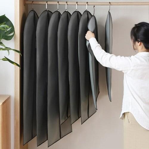 5/10pcs Portable Dustproof Clothing Cover Bag Garment Clothes Storage Hanging Storage Organizador De Bolsos Para Colgar 60AO26