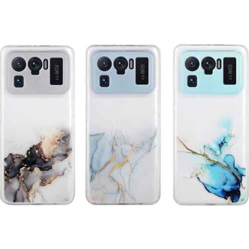 Protective Case For Xiaomi Mi 11 Ultra Lite 5G Watercolor Marble Case Coque For Xiaomi Mi11 Ultra Lite Silicone Shockproof Cover