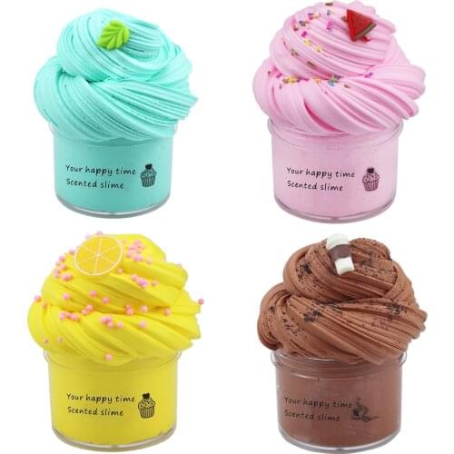 Diy Fruit Slime Toys Baby Kids Slime Clay Supplies Aromatherapy Pressure Antistress Children Slime Toy Mud Juguetes Plastilina#L