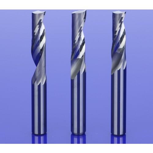 2Pc 8mm Single Flute Milling cutters for Aluminum CNC Tools Solid Carbide CNC End mills Router bits,aluminum composite panels