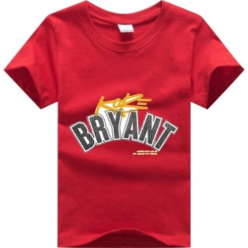 Unisex Summer New T-shirt Fashion Girls Tshirts Boy Round Neck Kids Tshirt bryant Print Children Cotton Short Sleeves