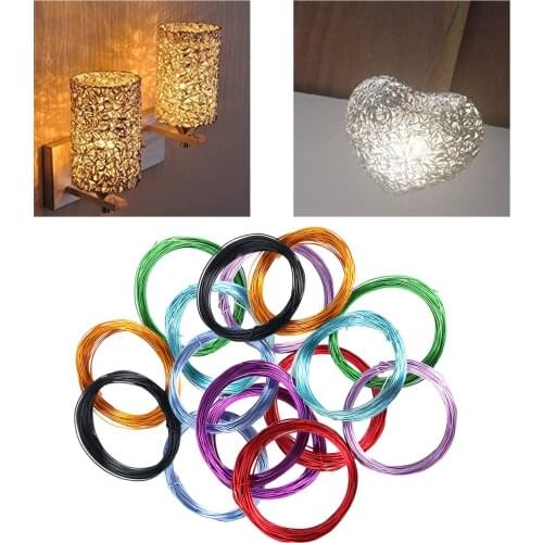 24x 10m Multicolor Aluminum Wire 1mm Bendable Cord String Metal Soft for Beading Bezel Sculpting Earring Gem Jewelry Making
