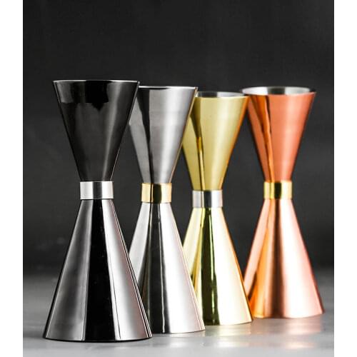 Stainless Steel Cocktail Ounce Cup Measuring Cup Jigger Mixing Glasses Bar Utensils Tool Set