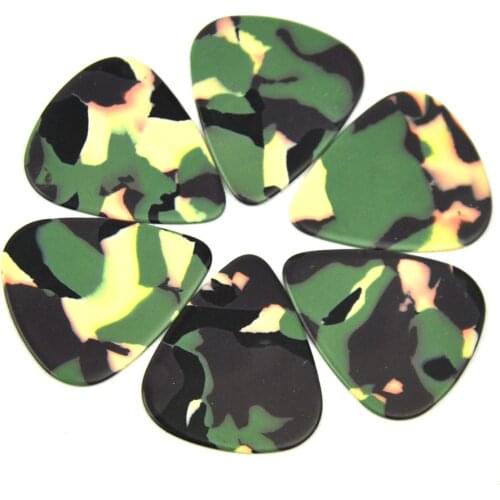 Lots of 100pcs New Heavy 0.96mm Blank Guitar Picks Plectrums Celluloid Camouflage