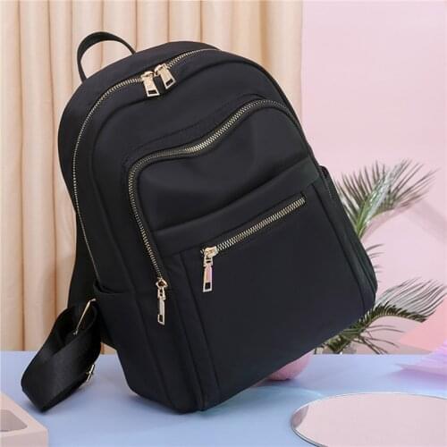 Fashion Backpack Shoulder Bag Soft Waterproof Oxford Backpack Women Girl School Bag New Simple Female Backpack