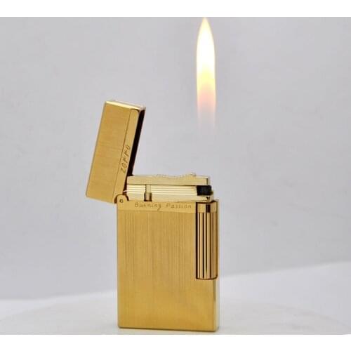 ZORO BRASS STEEL STEREO WIRE drawing wheel side slide inflatable rattle lighter