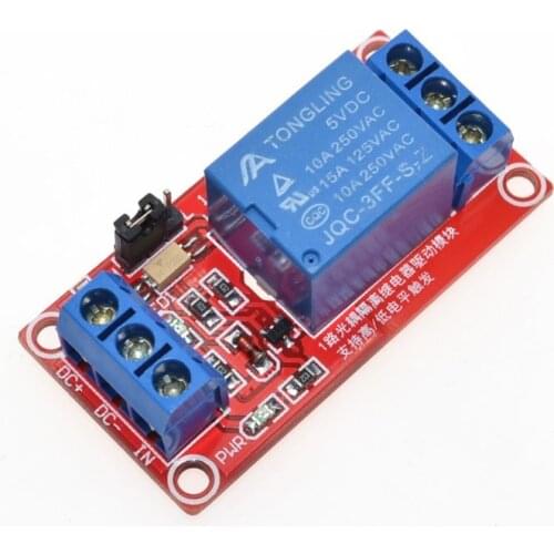 One 1 Channel 5V Relay Module Board Shield with Optocoupler Support High and Low Level Trigger