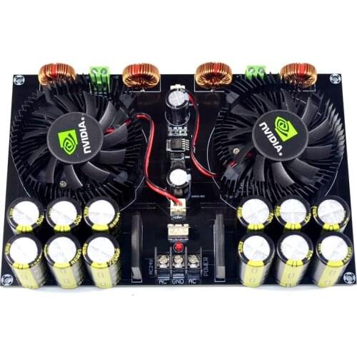 TAC12.5V to AC26V Amplifier Board TDA8954 420W + 420W 2.0 Class D Digital Power Amplifier Board (Fan Cooling)