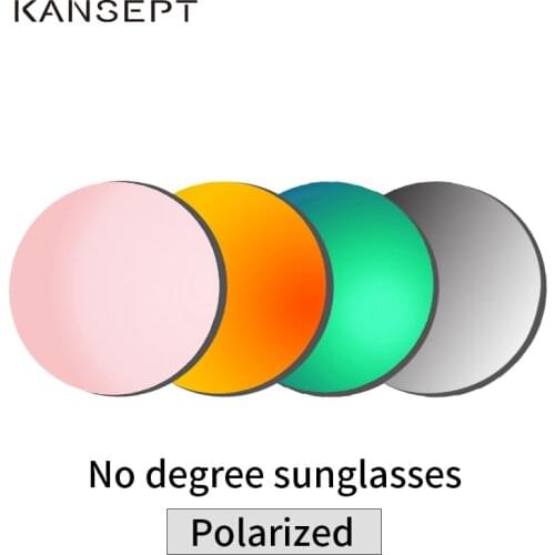 KANSEPT No degree Polarized Sunglasses lens Pink,Brown,Gray,Green Color High Quality Lens