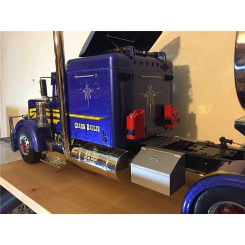 1 14 Rc Tamiya Trailer Arocs Truck Black Plastic Toolbox Side Box King Hauler Toy Model Tool Box