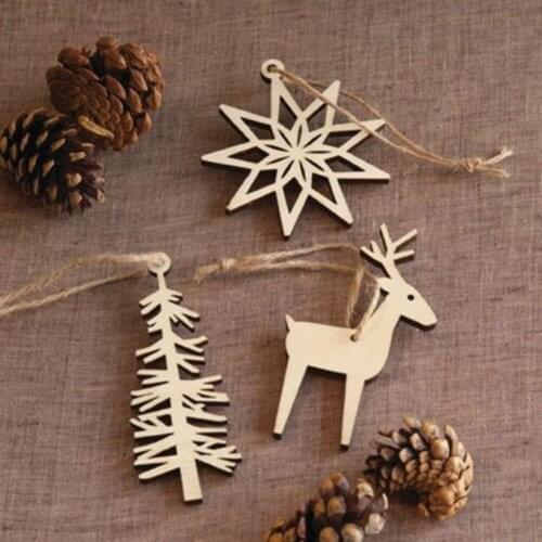 Christmas Wood Decoration, Hanging Tree Ornament, Festival Star Elk Glove Family Gifts Reusable Mold