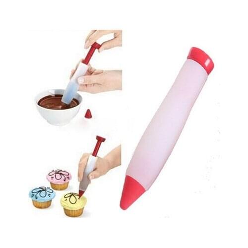 Silicone Food Writing Pen Chocolate Decorating tools Cake Mold Cream cup, cookie Icing Piping Pastry Nozzles kitchen accessories