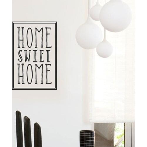 Typography Home Sweet Home Wall Quote Decal Vinyl Home Decor For Living Room Wall Sticker Modern House Decoration Wallpaper LR13